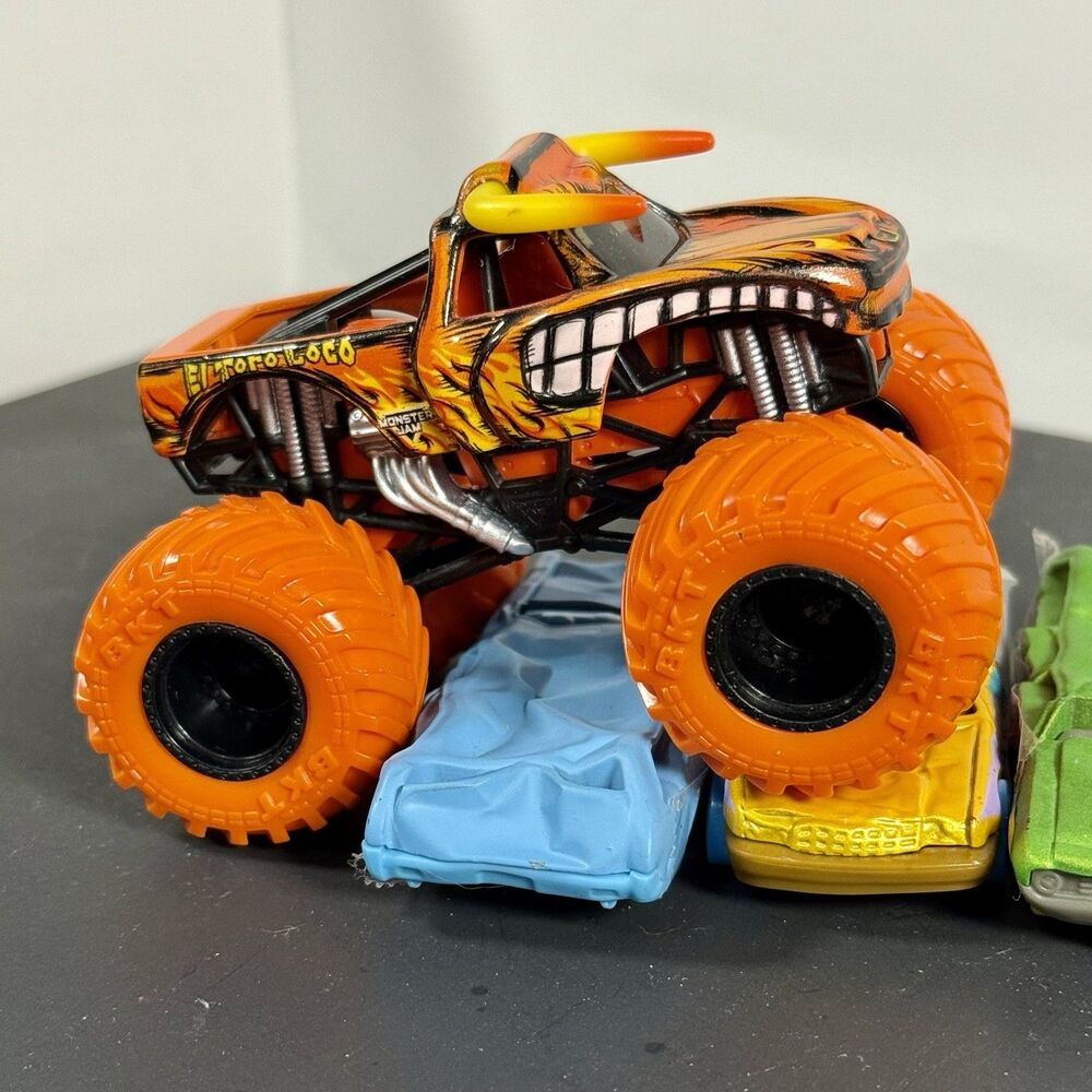 Custom Monster Jam El Toro Loco “Toon Shaded” 1:64 Monster Truck Orange Black